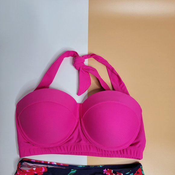 Women's Halter Bikinis High Waist Bikini Bottom Two Piece Bathing Suit NEW - Picture 4 of 15